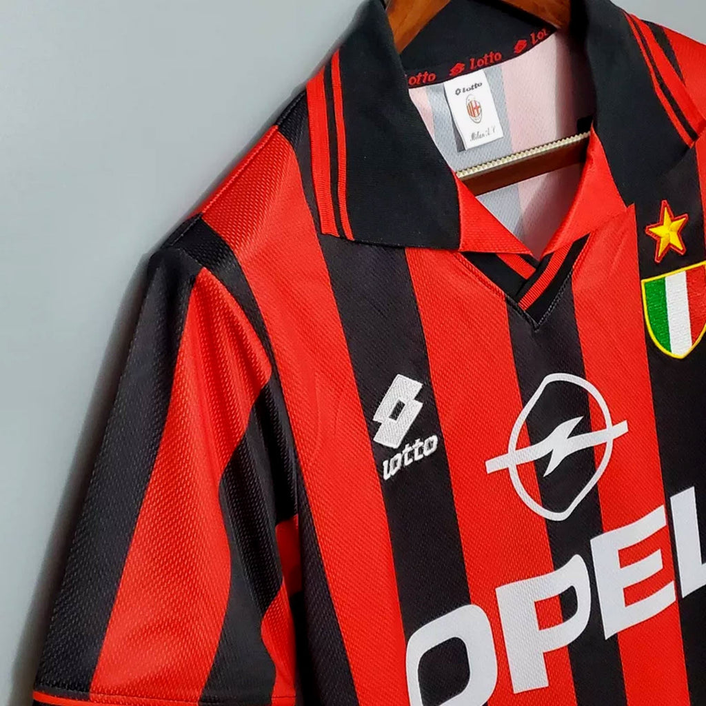 1996/97 AC Milan Home Jersey - Baggio 18 - Retro Soccer Jersey