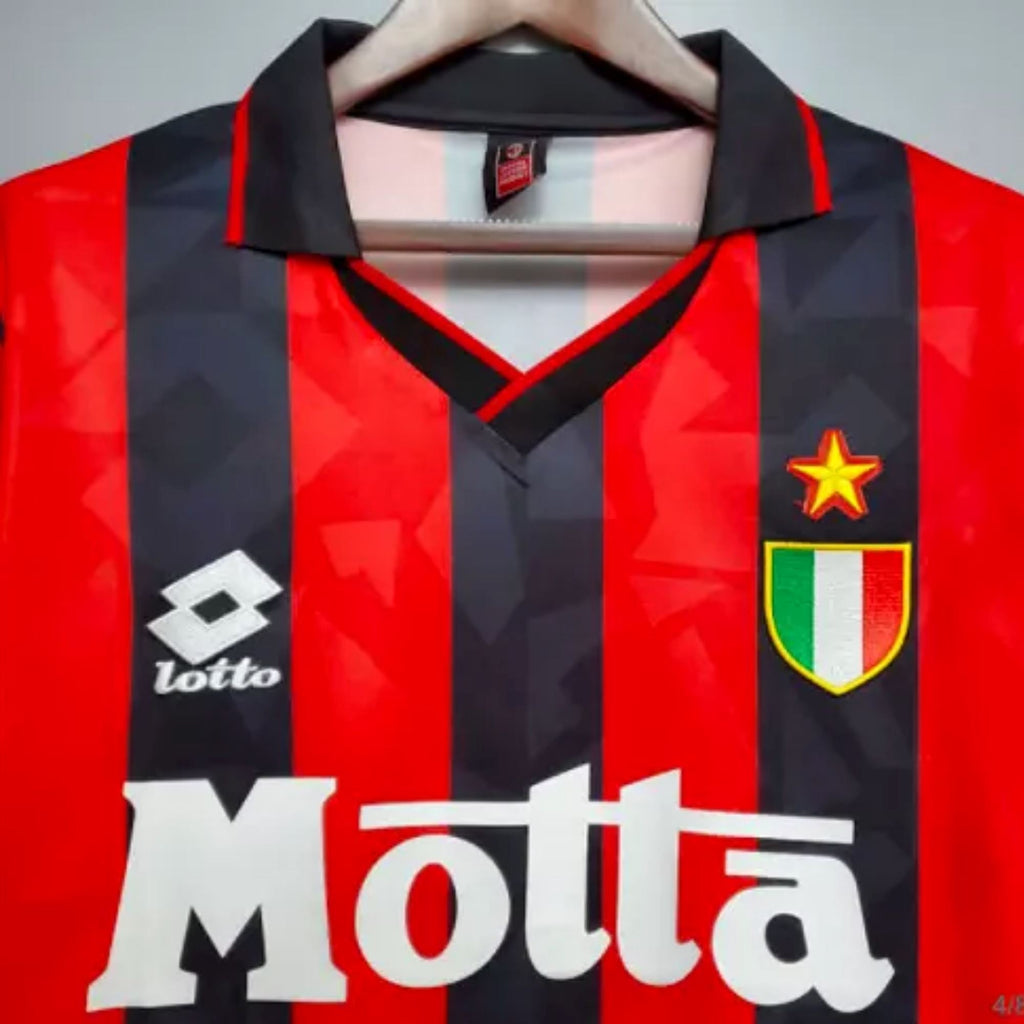 1993/94 AC Milan Home Jersey Baresi #6 - Retro Soccer Jersey