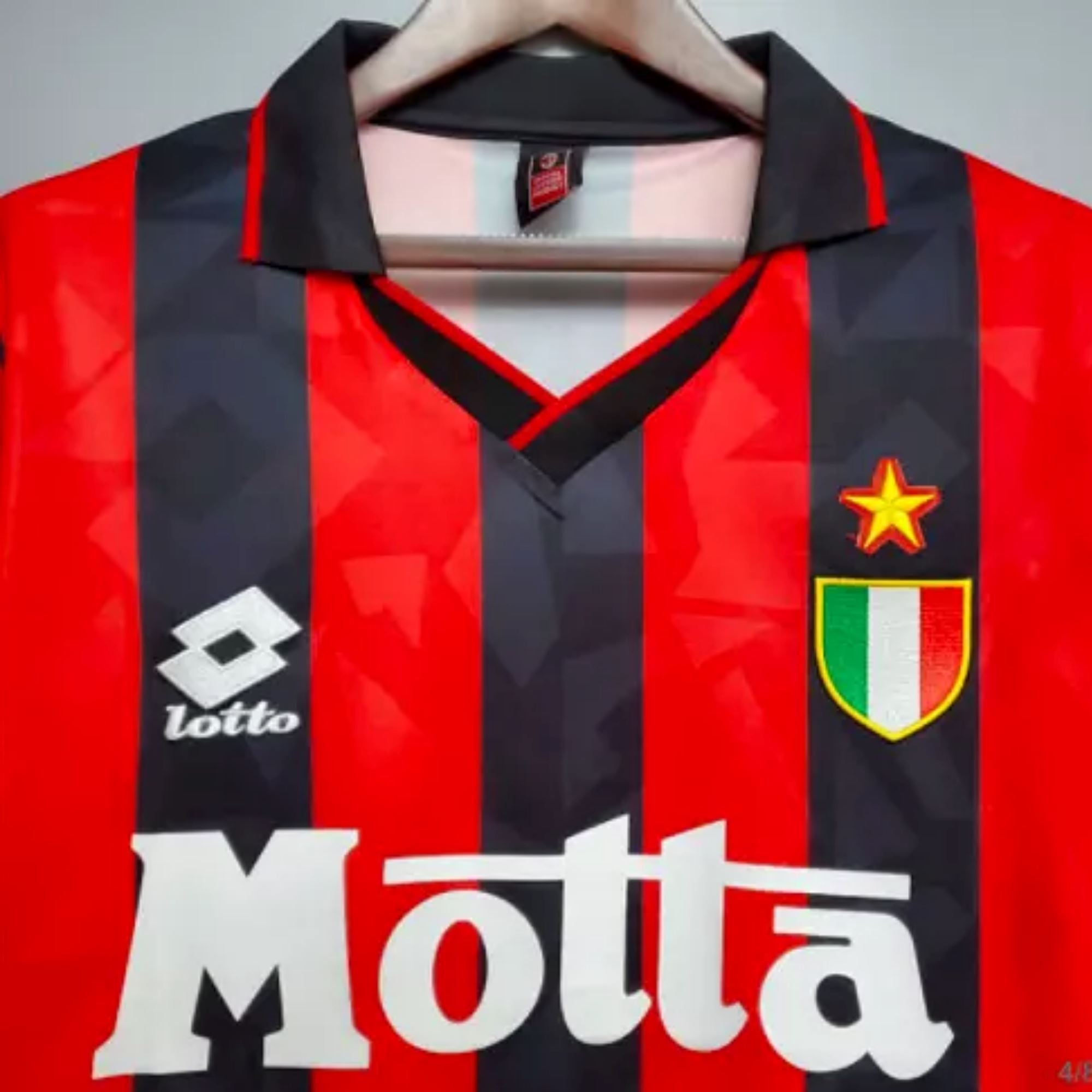 1993/94 AC Milan Home Jersey Baresi #6 - Retro Soccer Jersey