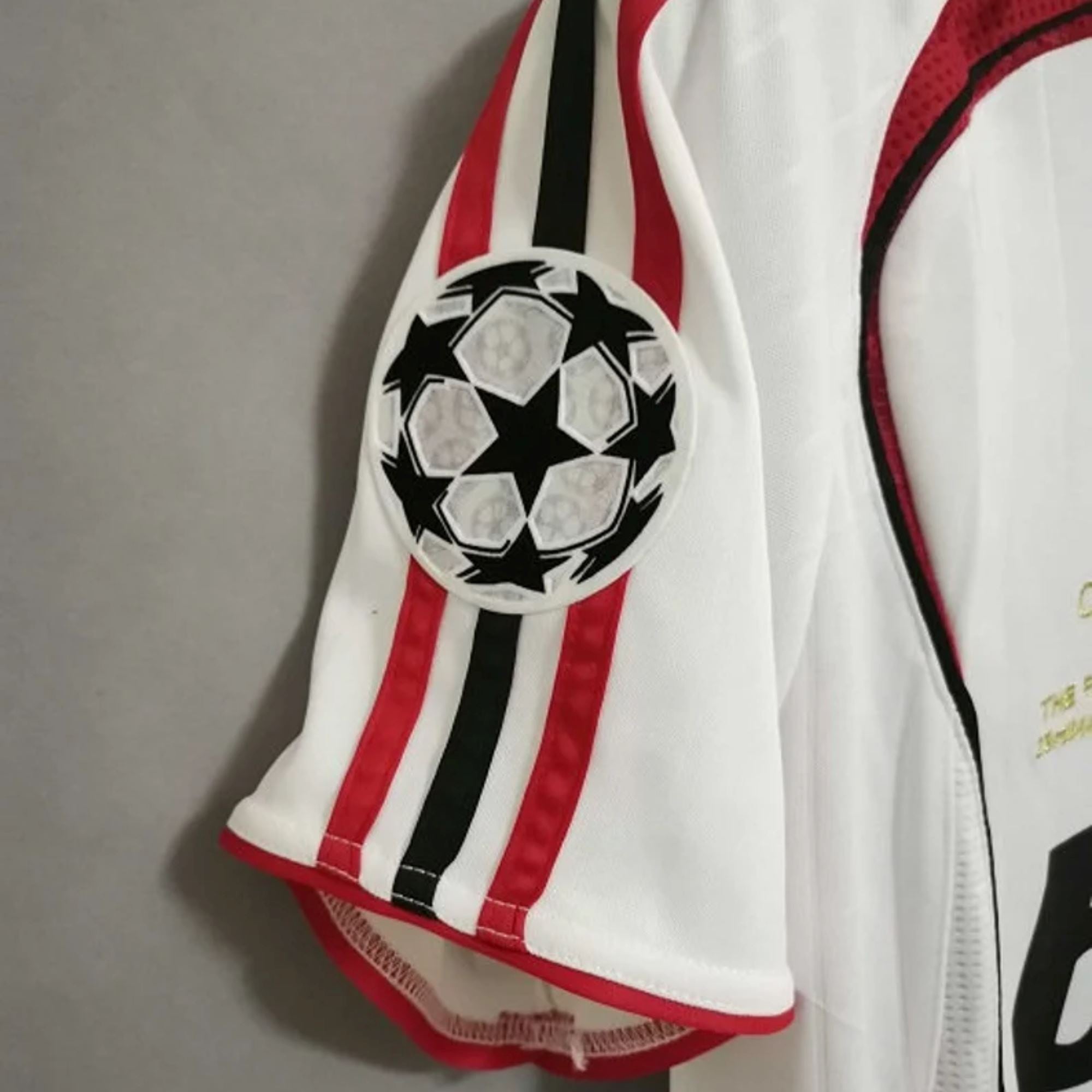 AC Milan 2006/07 UEFA Champions League Final Jersey S/ Sleeve - Retro Soccer Jersey